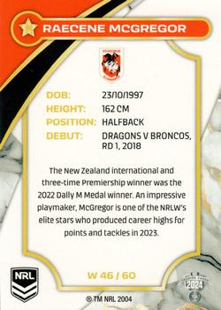 2024 NRL Traders Titanium - NRLW #W46 Raecene McGregor Back